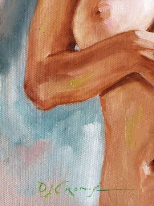 Nude 67, oil painting by Danie Cronje, stretched canvas, ready to hang
