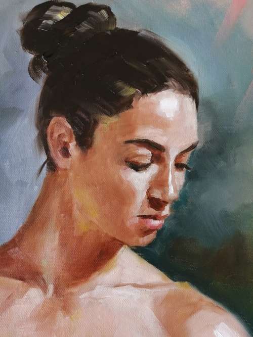 Nude 67, oil painting by Danie Cronje, stretched canvas, ready to hang