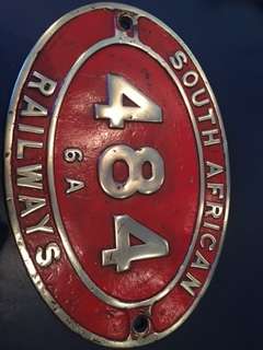 South African Railways Class 6A Cab Plate