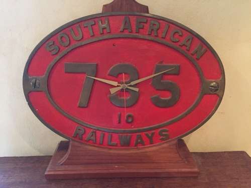 South African Railways Replica Cab Plate Clock