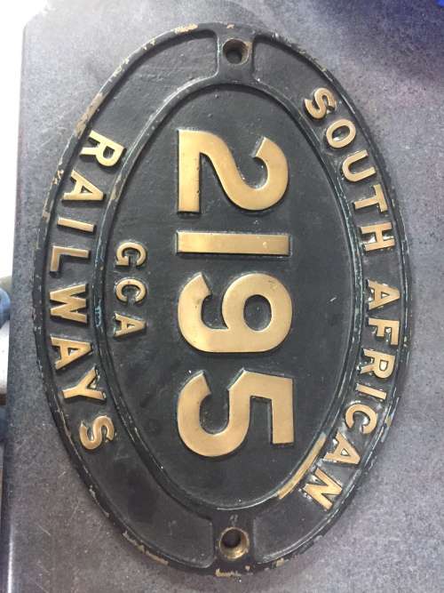 South African Railways Cab Plate with Manufacturers Plate