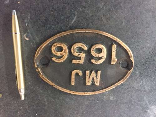 South African Railways Tender Plate