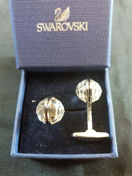 Swarovski ornate cufflinks