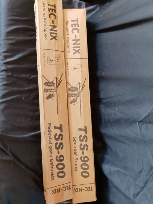 Set of 2 high quality steel disco speaker stands brand new still in boxes