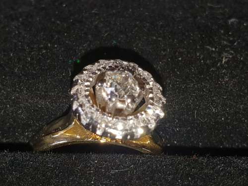 OOH! so stunning 18ct yellow gold & white gold genuine diamond Haycow ring