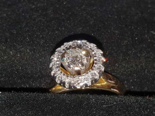 OOH! so stunning 18ct yellow gold & white gold genuine diamond Haycow ring