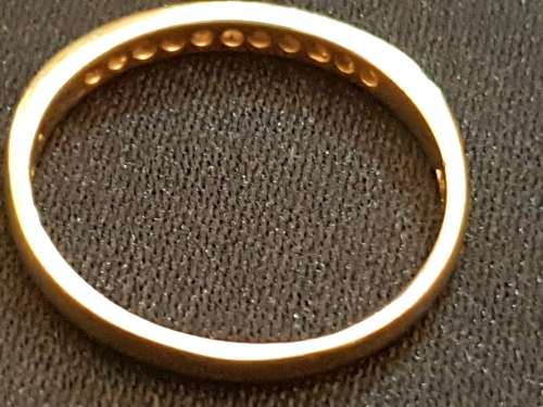 11 Real Diamonds set in 9ct gold Eternity Channel set Ring