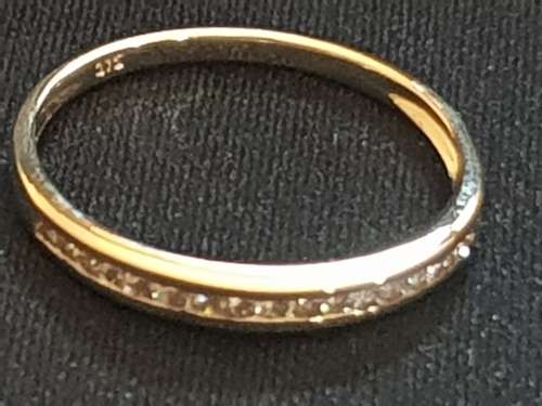 11 Real Diamonds set in 9ct gold Eternity Channel set Ring