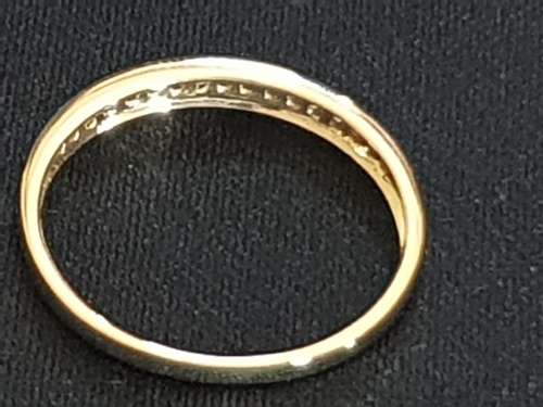 11 Real Diamonds set in 9ct gold Eternity Channel set Ring