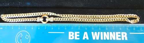 9ct solid gold necklace with small diamonds on clasp