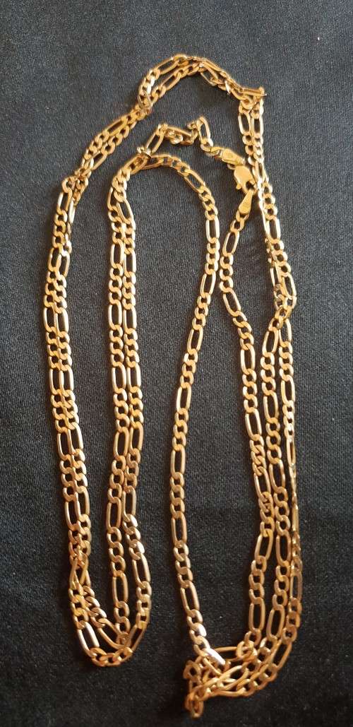 Super long 9ct gold necklace