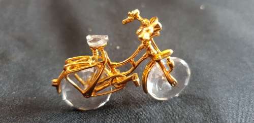 Swarovski crystal bicycle ornament