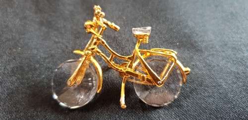 Swarovski crystal bicycle ornament