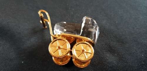 Swarovski crystal baby pram ornament