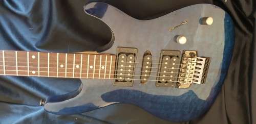 Ibanez Gio blue fancy electric guitar