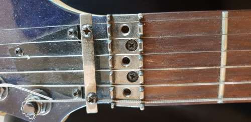 Ibanez Gio blue fancy electric guitar