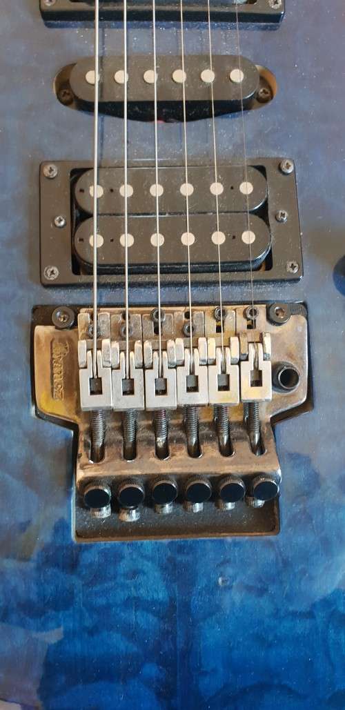 Ibanez Gio blue fancy electric guitar