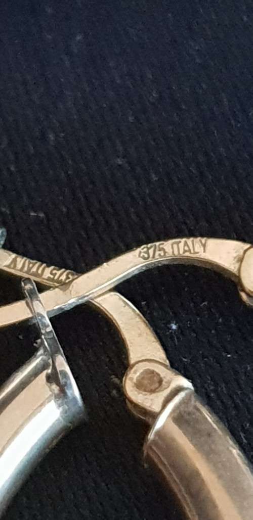 9ct gold made in Italy hoop earings