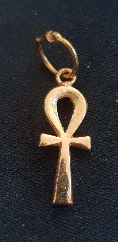 Solid 18ct gold `KEY OF LIFE` gold ANKH Cross Pendant
