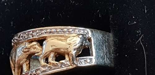 The big 5 Animal safari designer ring set in 14ct gold with 26x diamonds