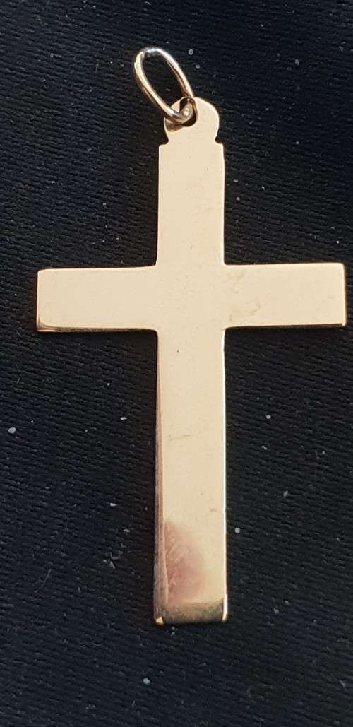 9ct gold cross stamped 9ct
