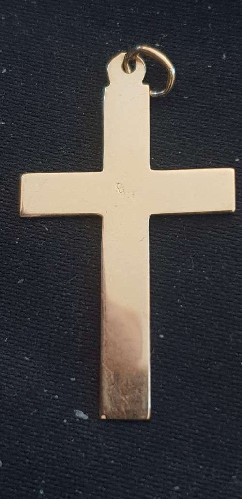 9ct gold cross stamped 9ct