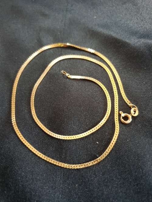 14CT GENUINE GOLD FLAT NECKLACE