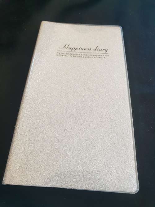 HAPPINESS DIARY- 65 leaves, pocket notebook with glitter design