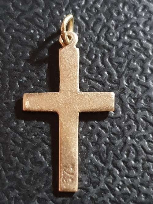 Genuine 9ct gold small cross pendant