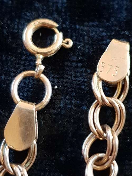 Bracelet Double link 9ct gold