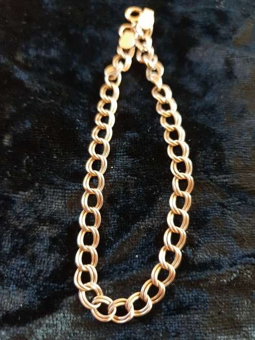 Bracelet Double link 9ct gold