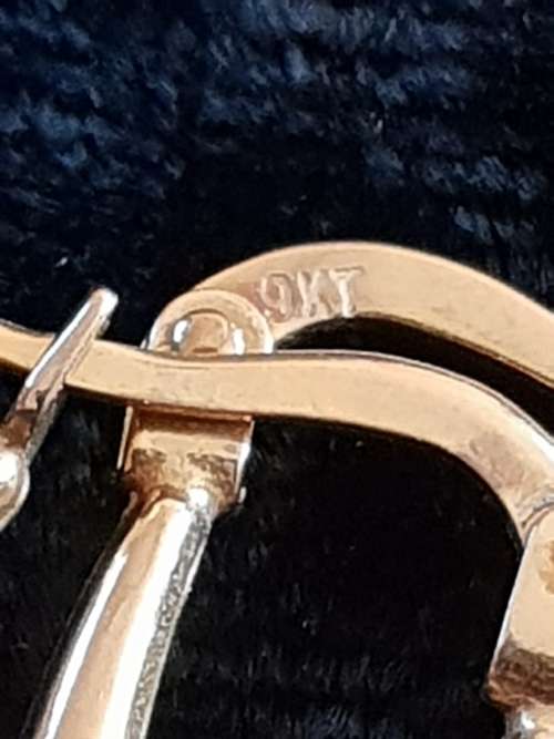 Earrings -9ct yellow gold ladies oval creole earring set