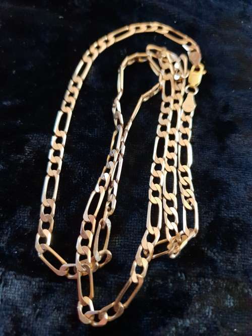 Necklace-9ct Yellow gold Figaro chain
