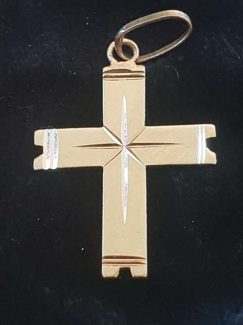 VERY CUTE 18CT GENUINE GOLD CROSS