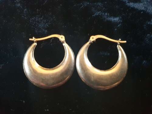 9ct gold hoop earrings