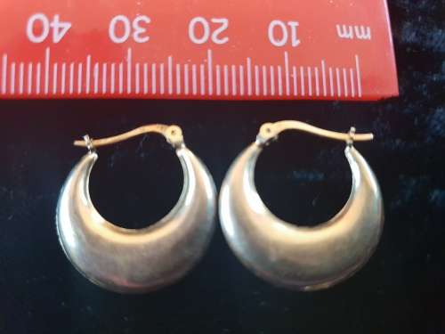 9ct gold hoop earrings