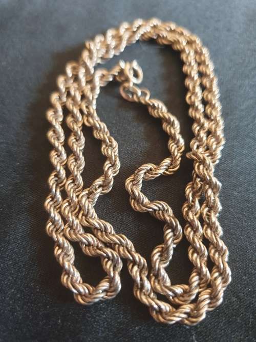 Sterling silver rope chain