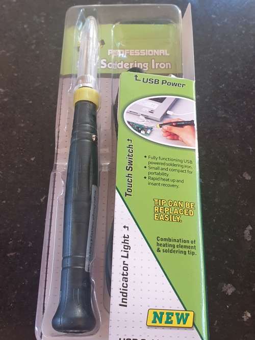 Professional USB soldering iron with replaceable tip