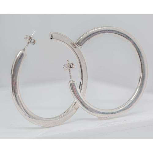 Stunning Large hooped Stlver earrings