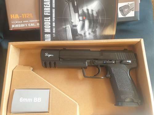 Spring powered airsoft super HFC pistol model HA112-L