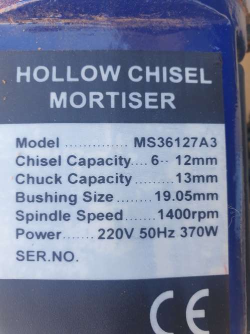 Hollow chisel mortizer
