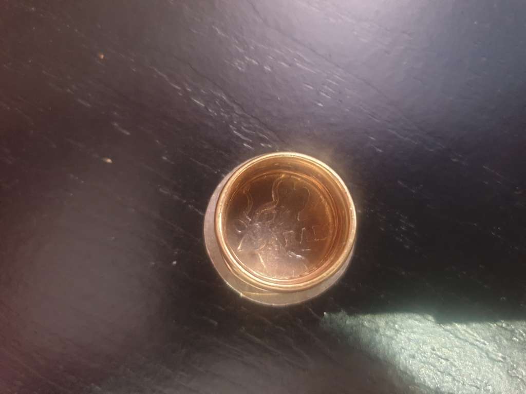 18ct yellow gold 3 bands joined into one diamond ring