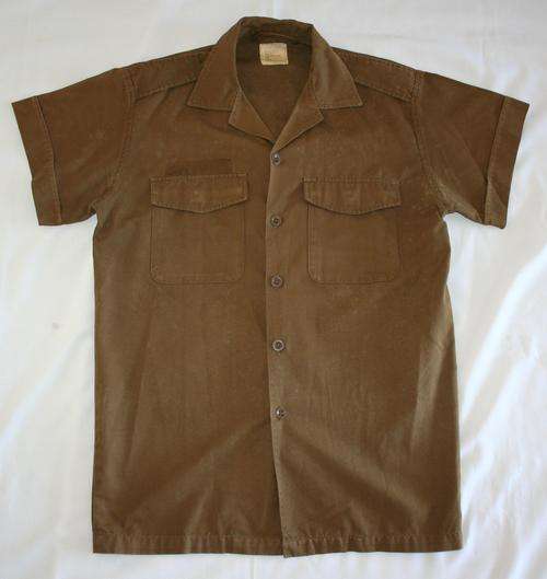 SADF NUTRIA BROWN SHIRT--SIZE:MEDIUM -- AS USED IN BUSH WAR