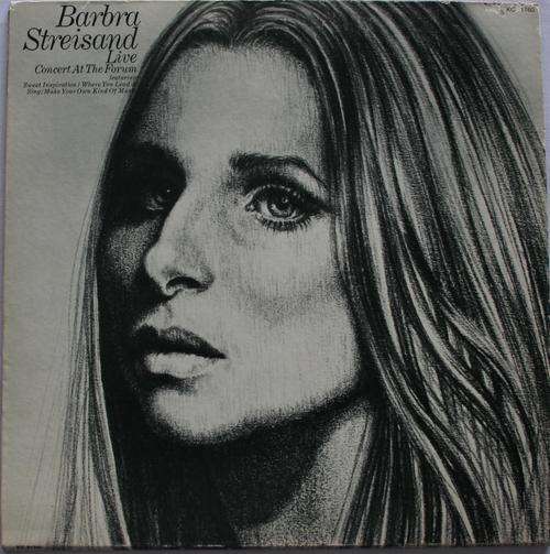 BARBRA STREISAND -- LIVE CONCERT AT THE FORUM -- VINYL LP RECORD