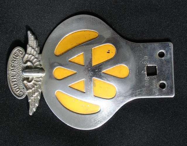 VINTAGE CAR AA BADGE -- AUTOMOBILE ASSOCIATION