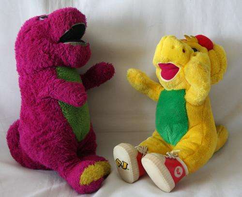 BARNEY AND HIS FRIEND BJ - COMBO -- STUFFED TOYS - 1 LOT