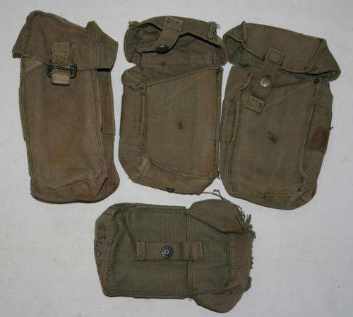SADF -- 4  X  AMMO POUCHES  -- BROKEN