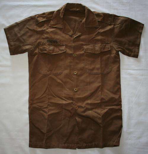 SADF NUTRIA BROWN SHIRT-- SIZE : LARGE -- AS USED IN BUSH WAR