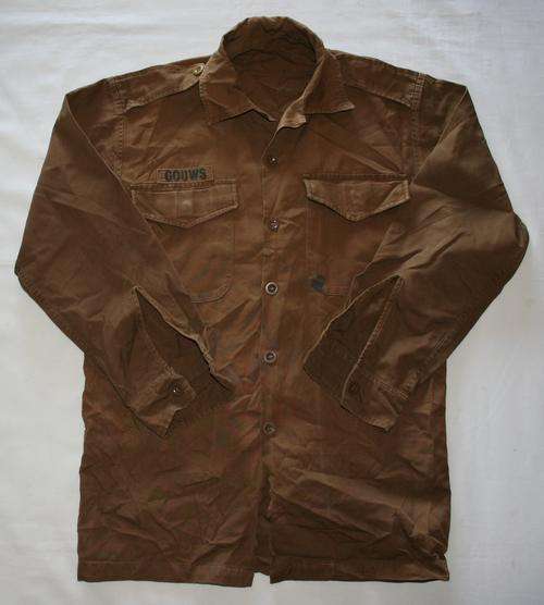 SADF NUTRIA BROWN SHIRT-- SIZE : LARGE -- AS USED IN BUSH WAR