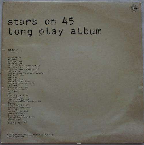 STARS ON 45 -- THE LONG PLAY ALBUM -- VINYL LP RECORD